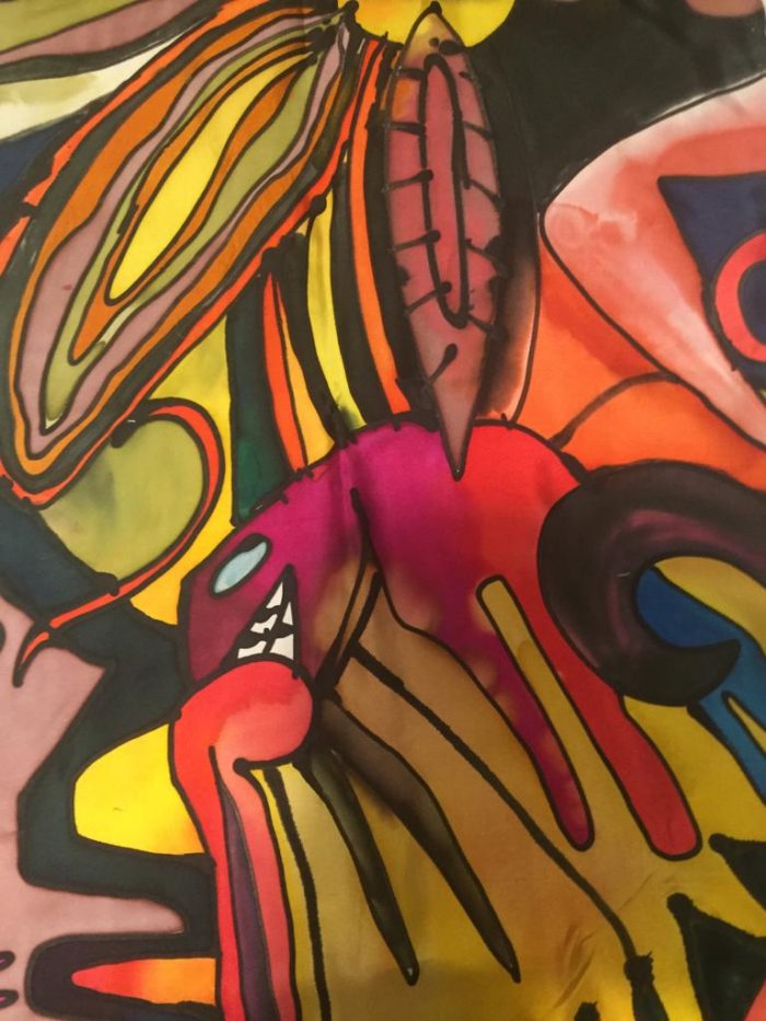 Seidenschal handgemalt 